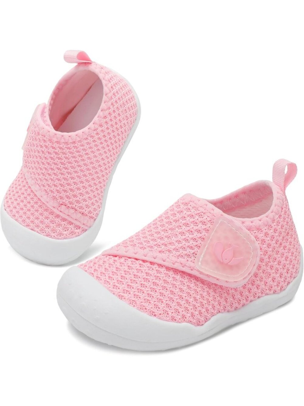Baby Pink Knit Walking Shoes Wide Shoes Infant Newborn Crib Barefoot Sneakers